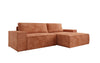 Corino Designer Ecksofa aus Cordstoff mit Schlaffunktion und Klappfunktion