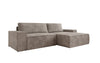 Corino Designer Ecksofa aus Cordstoff mit Schlaffunktion und Klappfunktion
