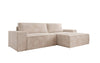 Corino Designer Ecksofa aus Cordstoff mit Schlaffunktion und Klappfunktion