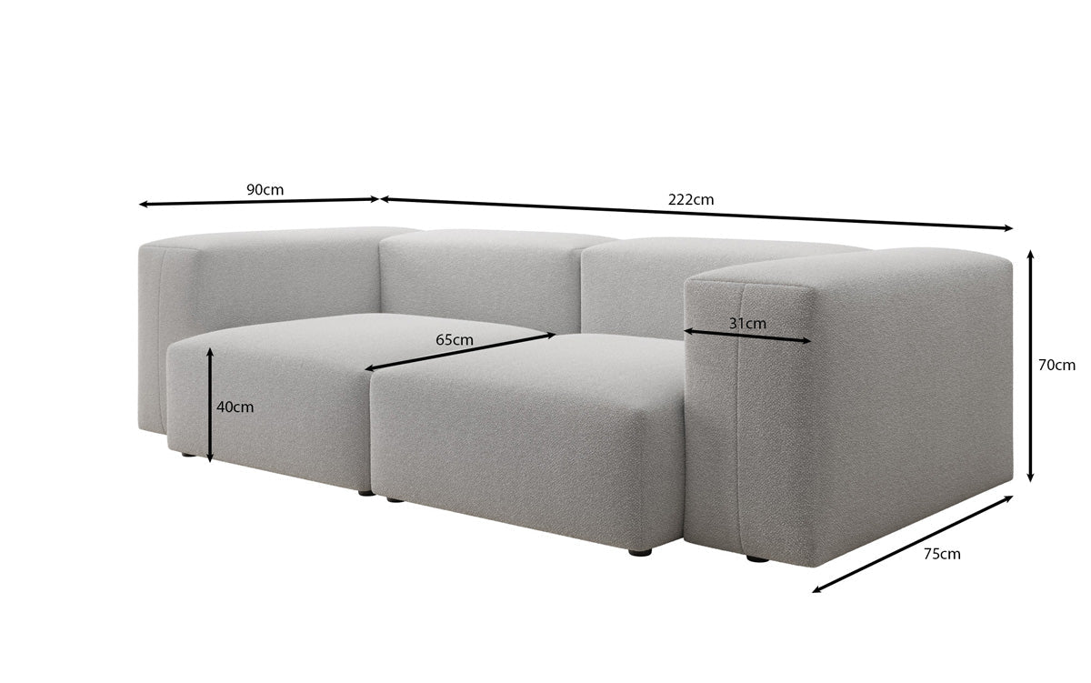 Designer 2-Sitzer Sofa Snug Bouclé – Modern, Gemütlich, Stilvoll, Luxuriös