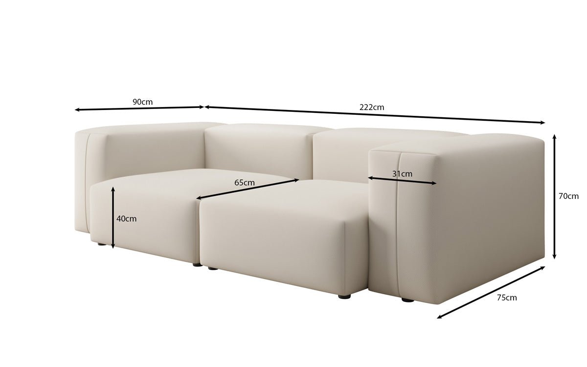 Designer Gemütliches 2-Sitzer Stoffsofa: Modern, Komfortabel & Stylisch für Ihr Zuhause