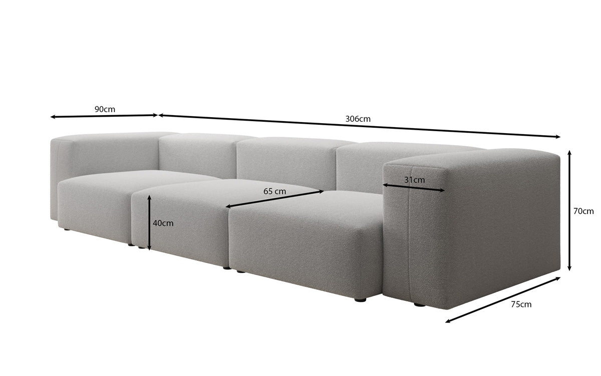 Luxuriöses Designer 3-Sitzer Sofa Snug aus Bouclé – Gemütlicher Komfort für Ihr Wohnzimmer