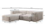 Lade das Bild in den Galerie-Viewer, Luxuriöses L-Sofa Snug Mini: Modulares Ecksofa aus Cordstoff für modernes Wohnen
