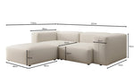 Lade das Bild in den Galerie-Viewer, Luxuriöses L-Sofa Snug Mini: Modernes Stoff-Ecksofa für Ihr Wohnzimmer
