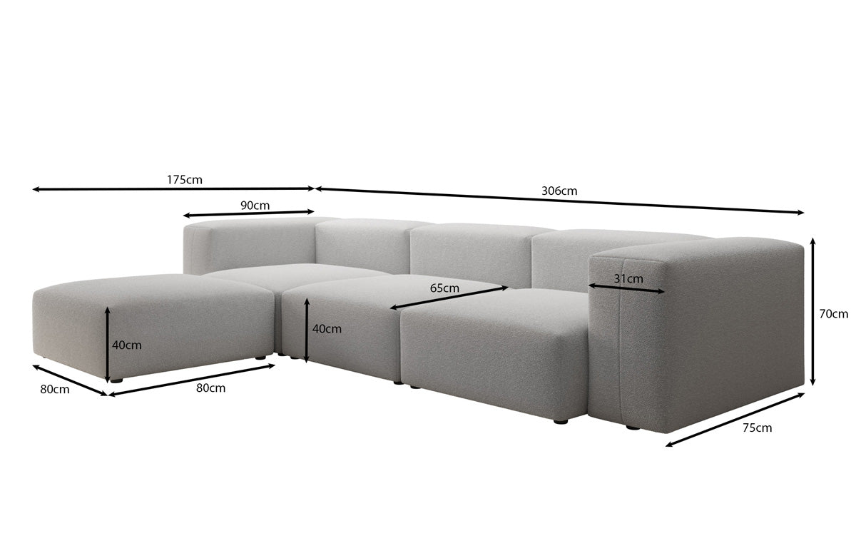 Gemütliches L-Sofa aus Bouclé: Luxus und Komfort für Ihr Zuhause