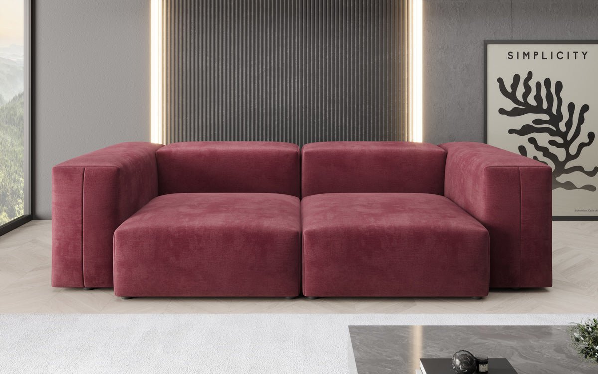 Luxuriöses Snug 2-Sitzer Samtsofa: Modernes Design, Ultrakomfortabel für Ihr Wohnzimmer