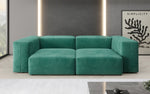 Lade das Bild in den Galerie-Viewer, Luxuriöses Snug 2-Sitzer Samtsofa: Modernes Design, Ultrakomfortabel für Ihr Wohnzimmer
