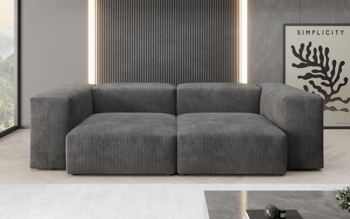 Luxuriöses Cord Designer 2-Sitzer Sofa Snug – Modern, Gemütlich, Vielseitig Farben