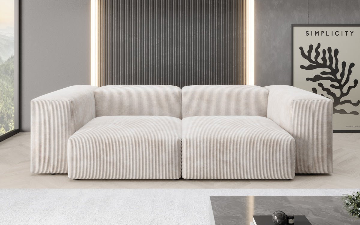 Luxuriöses Cord Designer 2-Sitzer Sofa Snug – Modern, Gemütlich, Vielseitig Farben