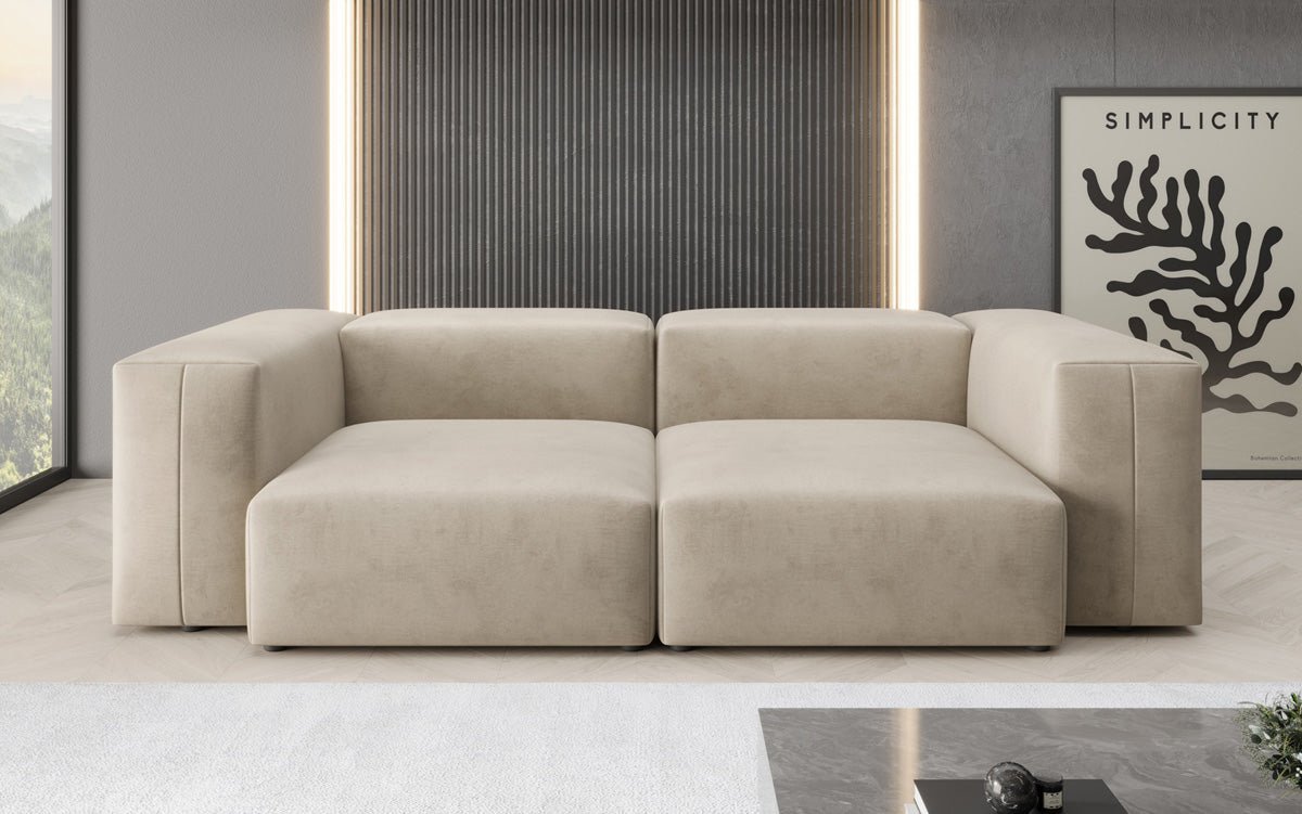 Luxuriöses Snug 2-Sitzer Samtsofa: Modernes Design, Ultrakomfortabel für Ihr Wohnzimmer