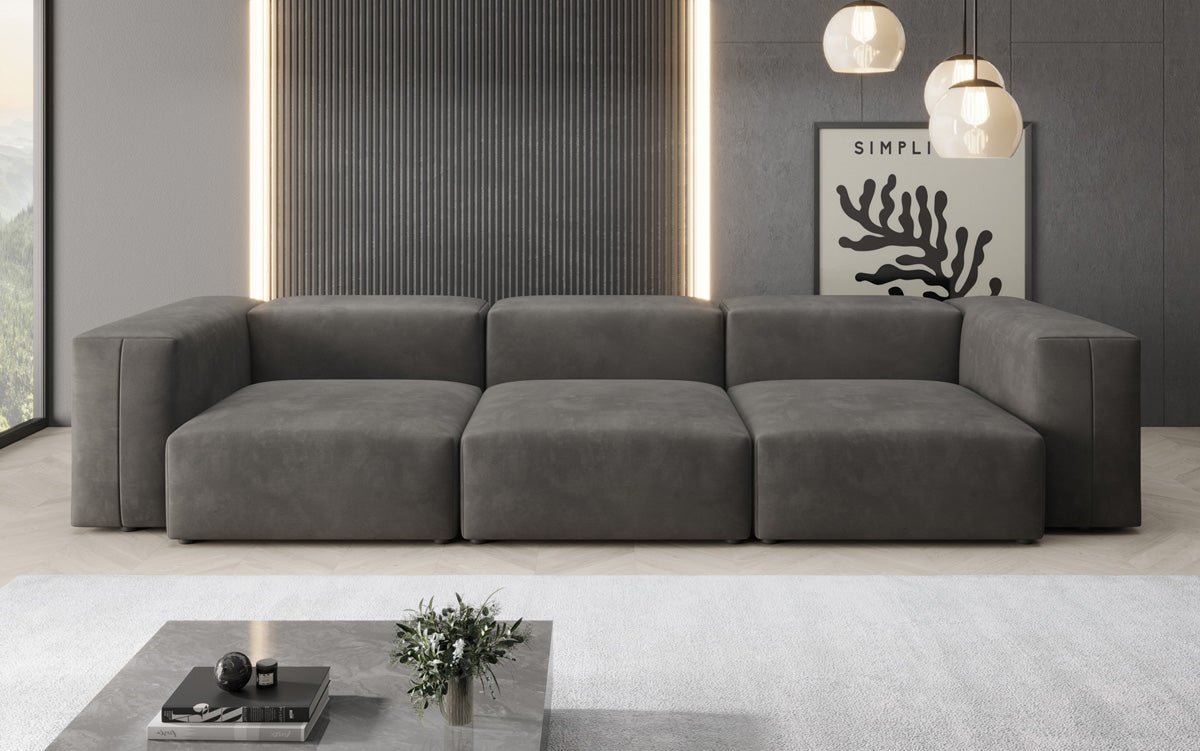 Luxuriöses Designer 3-Sitzer Samtsofa Snug – Komfortables Wohnzimmer Sofa mit Stil