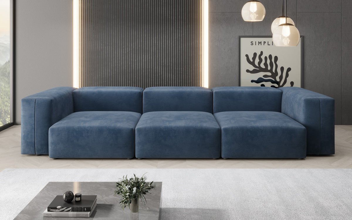 Luxuriöses Designer 3-Sitzer Samtsofa Snug – Komfortables Wohnzimmer Sofa mit Stil