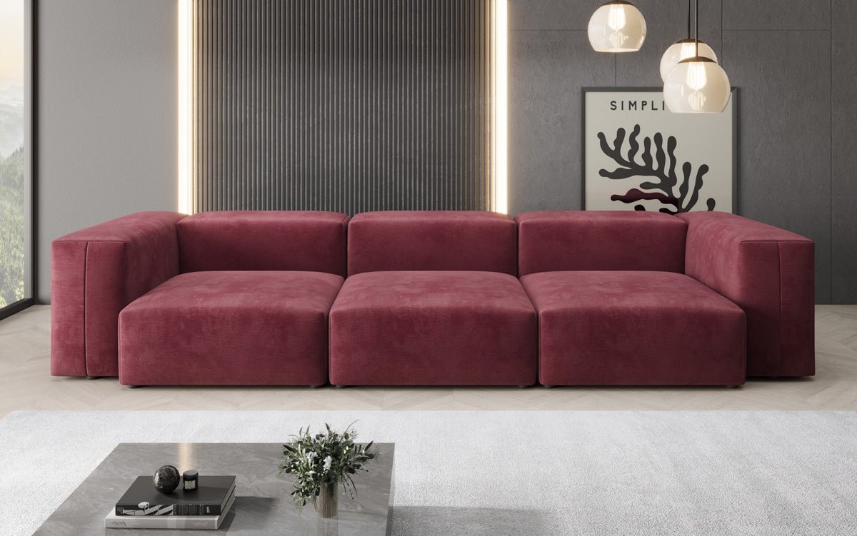 Luxuriöses Designer 3-Sitzer Samtsofa Snug – Komfortables Wohnzimmer Sofa mit Stil
