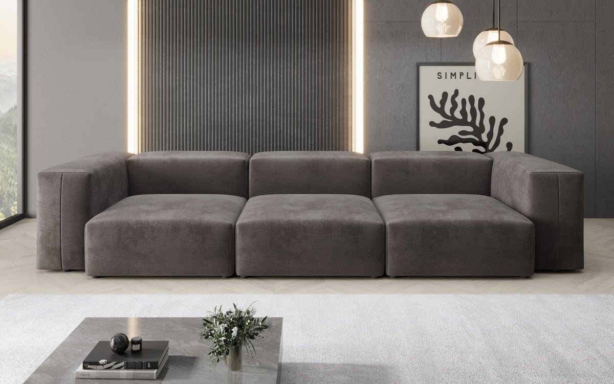 Luxuriöses Designer 3-Sitzer Samtsofa Snug – Komfortables Wohnzimmer Sofa mit Stil