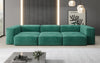 Luxuriöses Designer 3-Sitzer Samtsofa Snug – Komfortables Wohnzimmer Sofa mit Stil