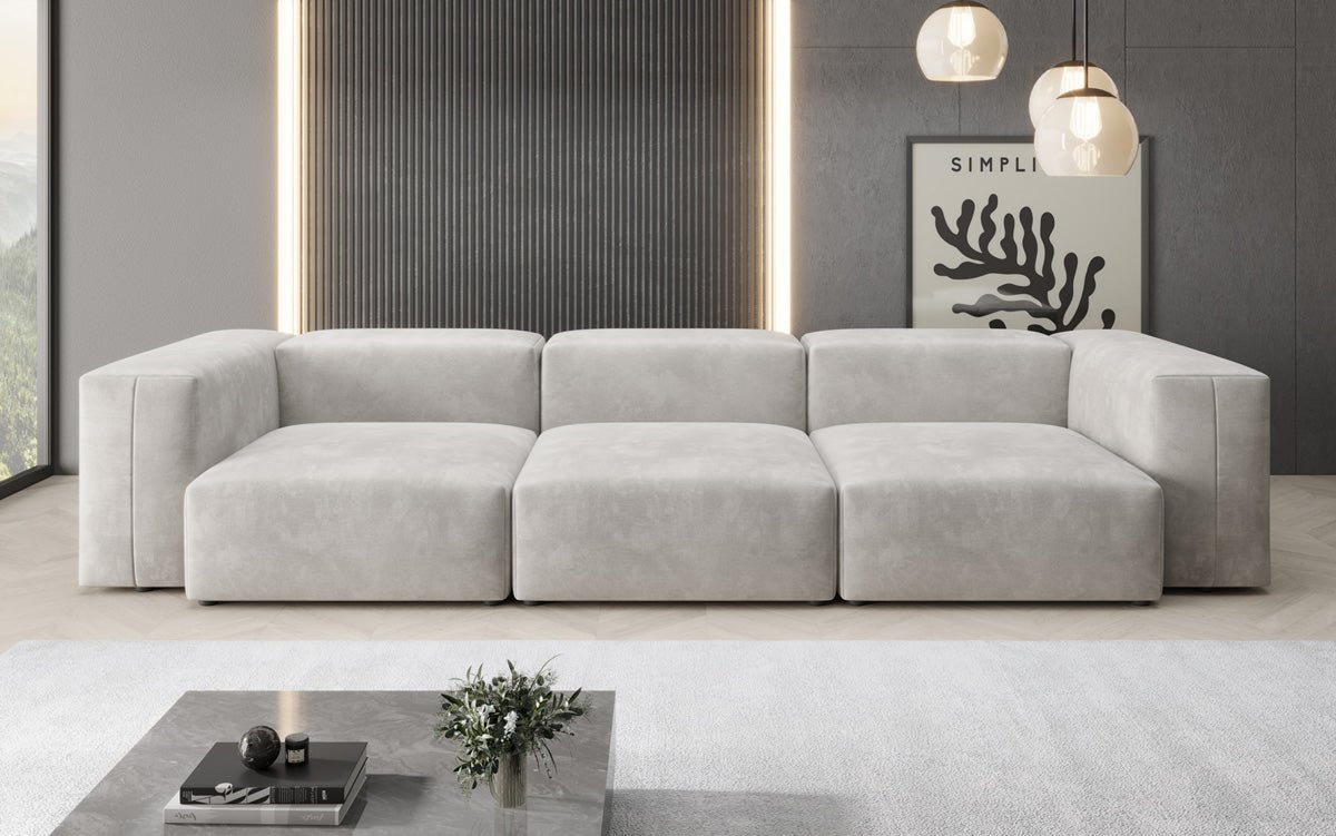 Luxuriöses Designer 3-Sitzer Samtsofa Snug – Komfortables Wohnzimmer Sofa mit Stil