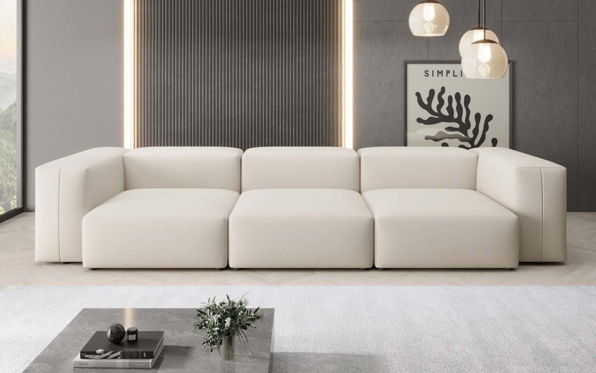 Designer 3-Sitzer Sofa Snug: Luxuriöses Stoff-Sofa für modernes Wohnzimmer