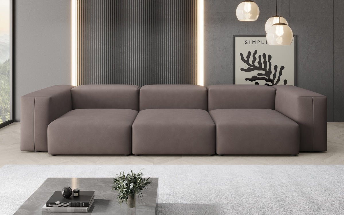 Designer 3-Sitzer Sofa Snug: Luxuriöses Stoff-Sofa für modernes Wohnzimmer