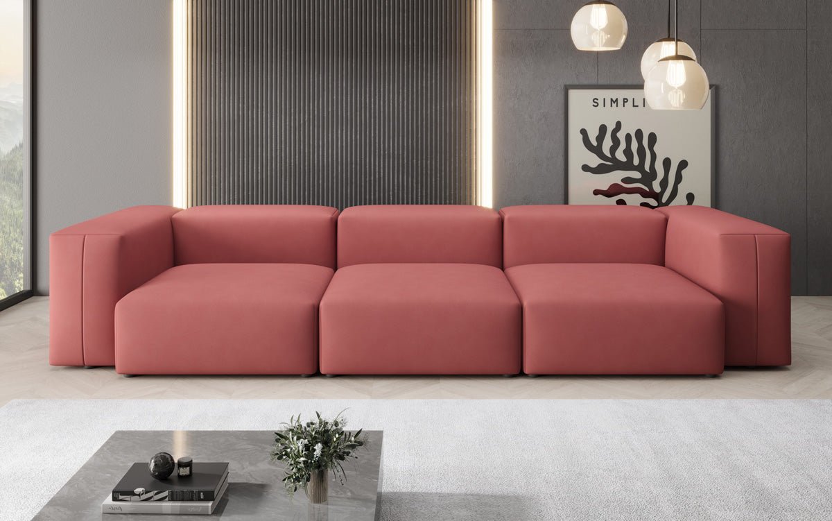 Designer 3-Sitzer Sofa Snug: Luxuriöses Stoff-Sofa für modernes Wohnzimmer