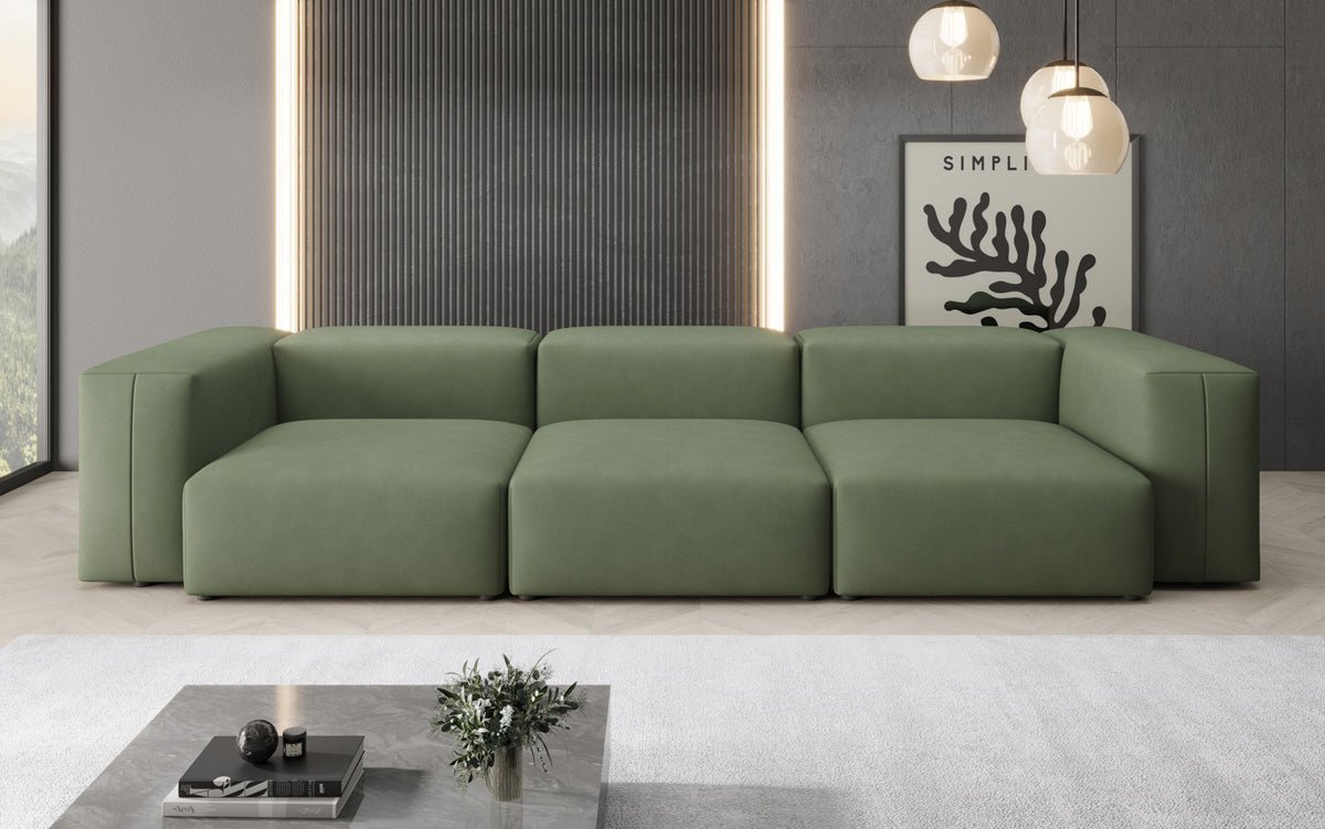 Designer 3-Sitzer Sofa Snug: Luxuriöses Stoff-Sofa für modernes Wohnzimmer