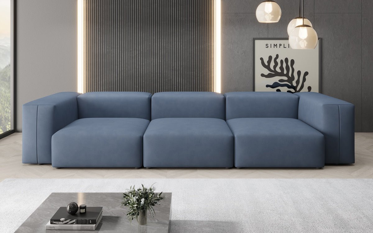 Designer 3-Sitzer Sofa Snug: Luxuriöses Stoff-Sofa für modernes Wohnzimmer