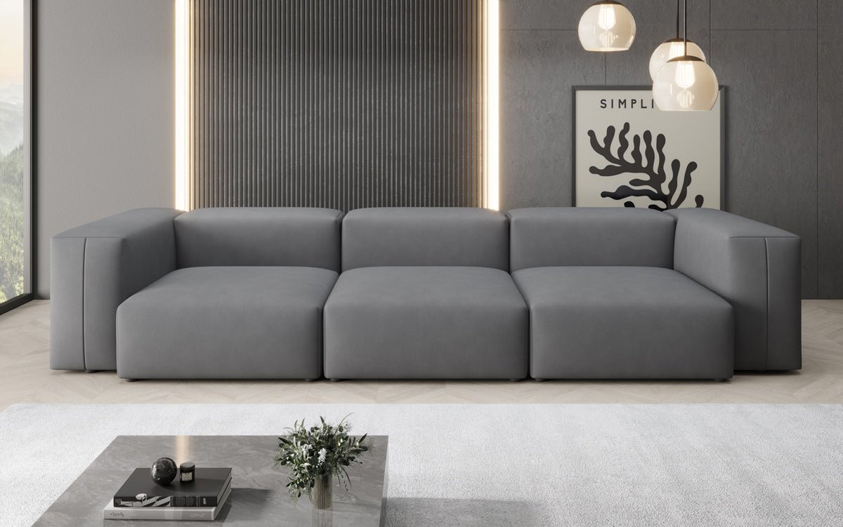 Designer 3-Sitzer Sofa Snug: Luxuriöses Stoff-Sofa für modernes Wohnzimmer