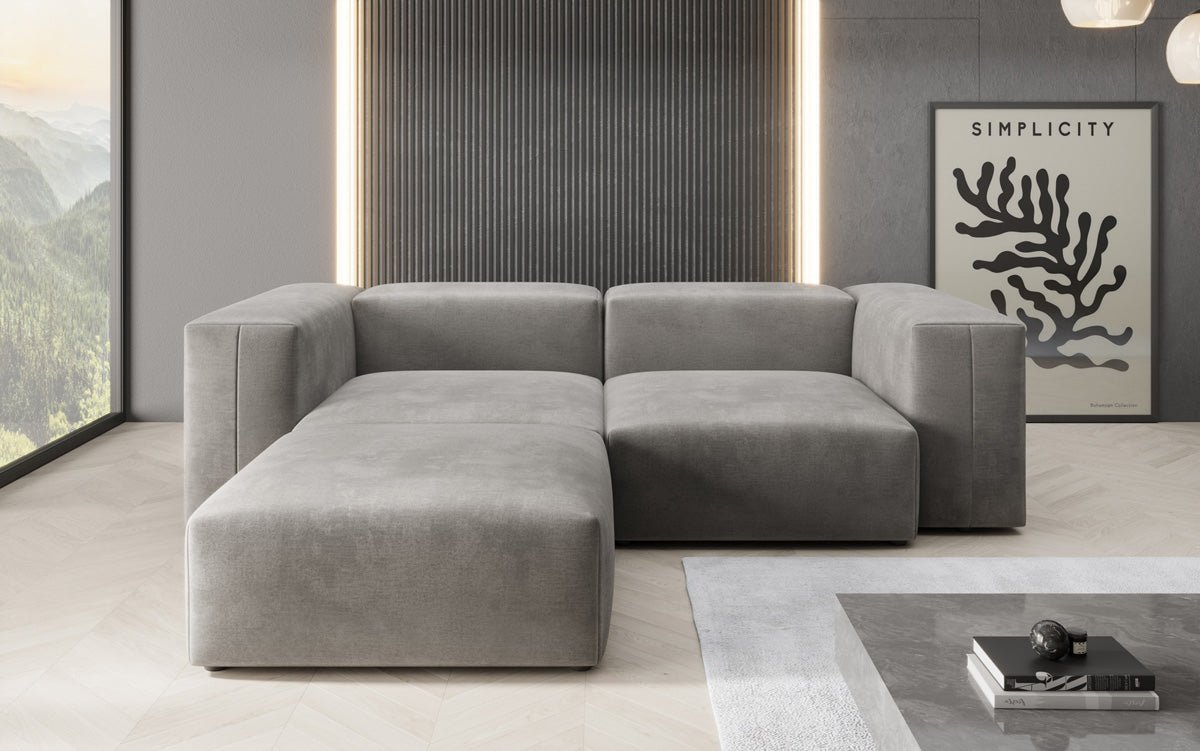 Luxuriöses L-Sofa Snug Mini Samt: Modulares Ecksofa für ultimativen Komfort