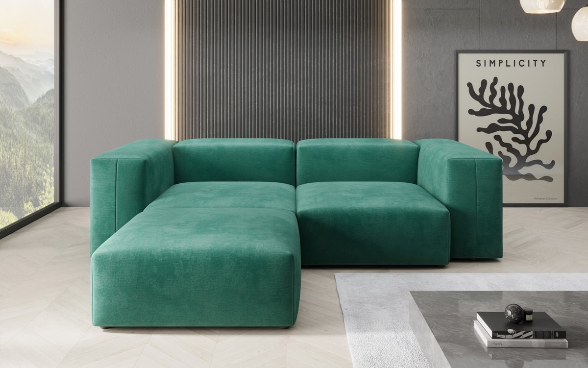 Luxuriöses L-Sofa Snug Mini Samt: Modulares Ecksofa für ultimativen Komfort