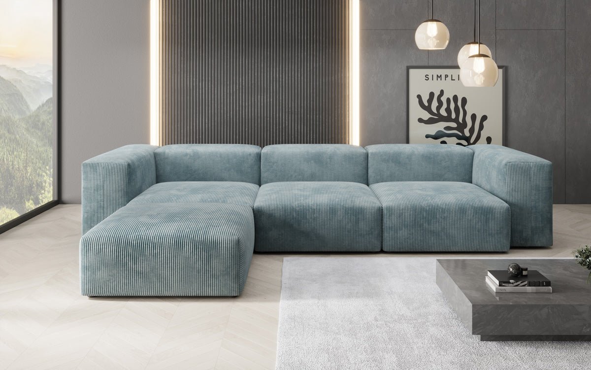 Luxuriöses Ecksofa Snug aus Cordstoff – Modernes Design, Hoher Komfort, Verstellbar