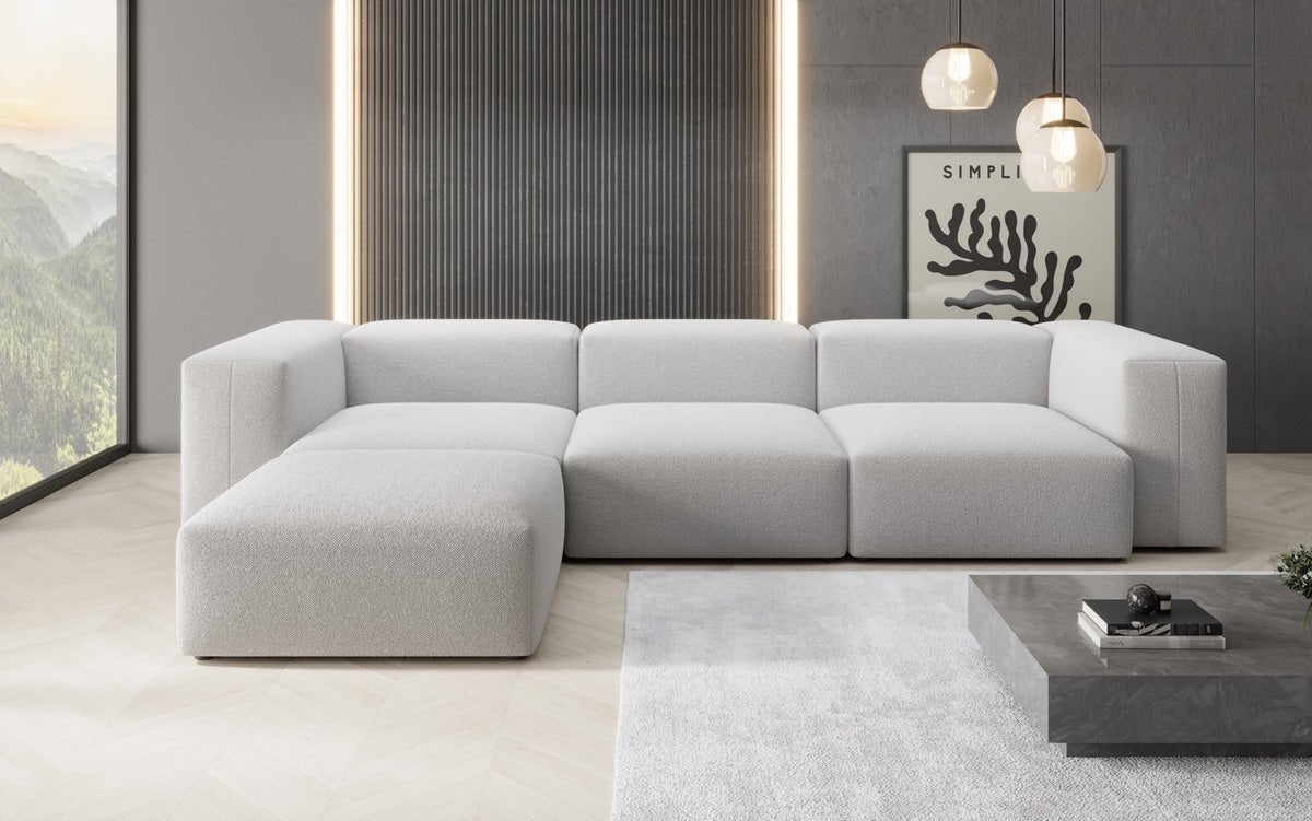 Gemütliches L-Sofa aus Bouclé: Luxus und Komfort für Ihr Zuhause