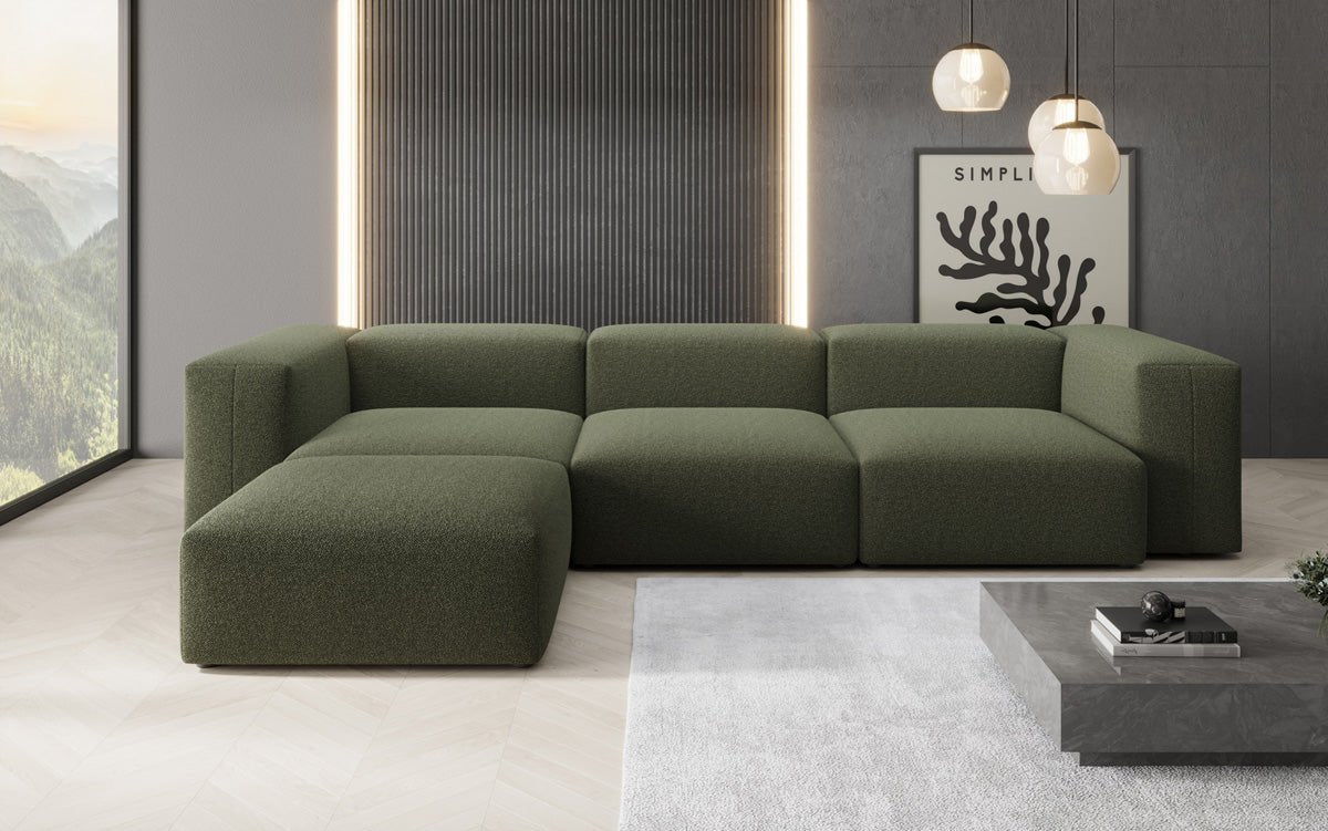 Gemütliches L-Sofa aus Bouclé: Luxus und Komfort für Ihr Zuhause