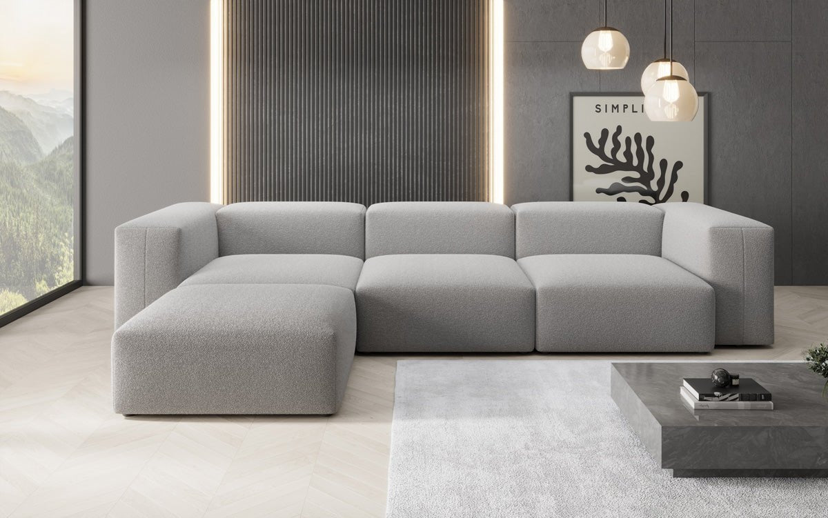 Gemütliches L-Sofa aus Bouclé: Luxus und Komfort für Ihr Zuhause