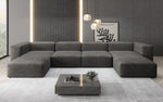 Lade das Bild in den Galerie-Viewer, Luxuriöses U-Sofa aus Samt 250 cm Großzügig Komfortabel Modern
