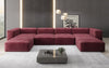 Luxuriöses U-Sofa aus Samt 250 cm Großzügig Komfortabel Modern