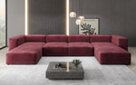 Lade das Bild in den Galerie-Viewer, Luxuriöses U-Sofa aus Samt 250 cm Großzügig Komfortabel Modern

