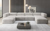 Luxuriöses U-Sofa aus Samt 250 cm Großzügig Komfortabel Modern