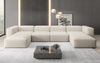 Luxuriöses U-Sofa Snug, Modernes Design, Bequemer Stoffbezug, Viele Farben