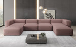 Lade das Bild in den Galerie-Viewer, Luxuriöses U-Sofa Snug, Modernes Design, Bequemer Stoffbezug, Viele Farben
