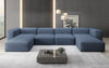 Luxuriöses U-Sofa Snug, Modernes Design, Bequemer Stoffbezug, Viele Farben