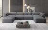Luxuriöses U-Sofa Snug, Modernes Design, Bequemer Stoffbezug, Viele Farben
