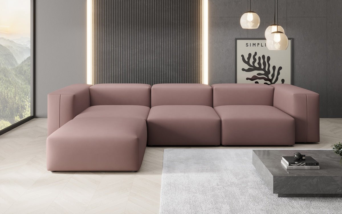 Gemütliches Designer L-Sofa Snug – Modernes Stoff Ecksofa für Ihr Wohnzimmer