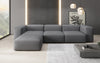 Gemütliches Designer L-Sofa Snug – Modernes Stoff Ecksofa für Ihr Wohnzimmer