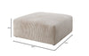 Snug 80 cm Luxus Cord Beistellhocker – Weicher, Vielseitiger Sitzpouf für Modernes Wohnen