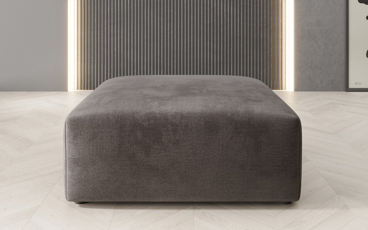 Eleganter Snug Samt Beistellhocker 80 cm – Komfortabler Moderner Design Pouf