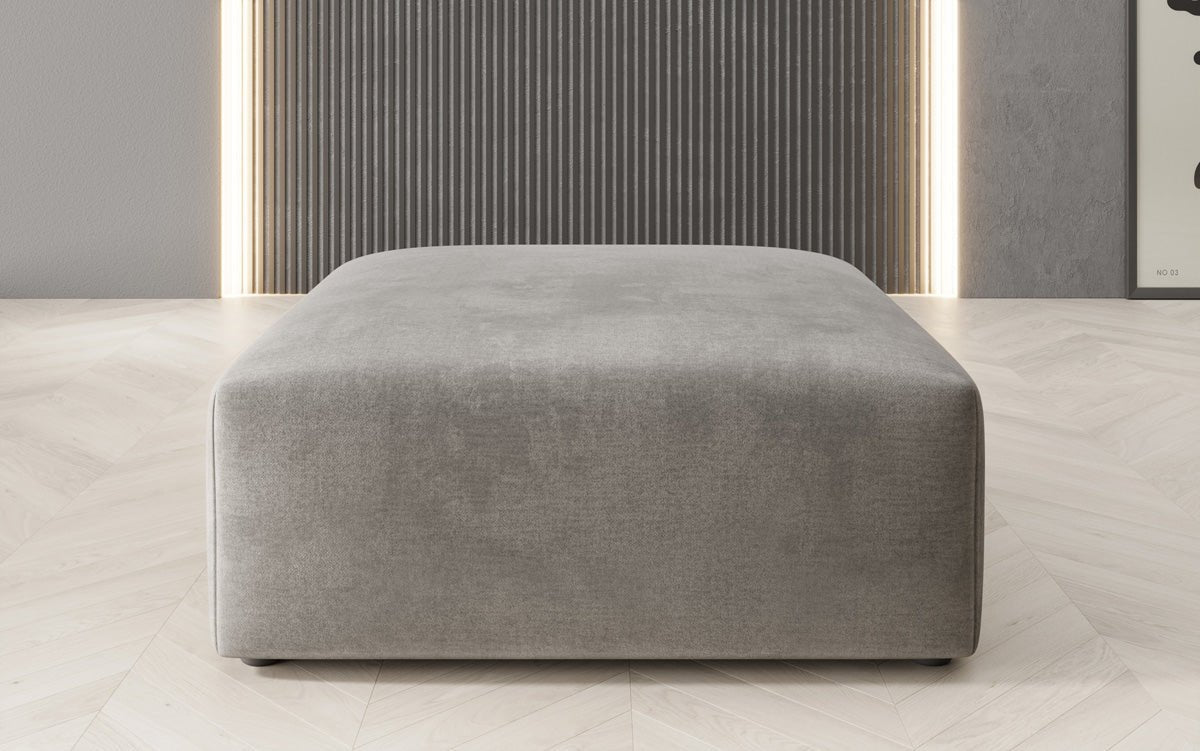 Eleganter Snug Samt Beistellhocker 80 cm – Komfortabler Moderner Design Pouf