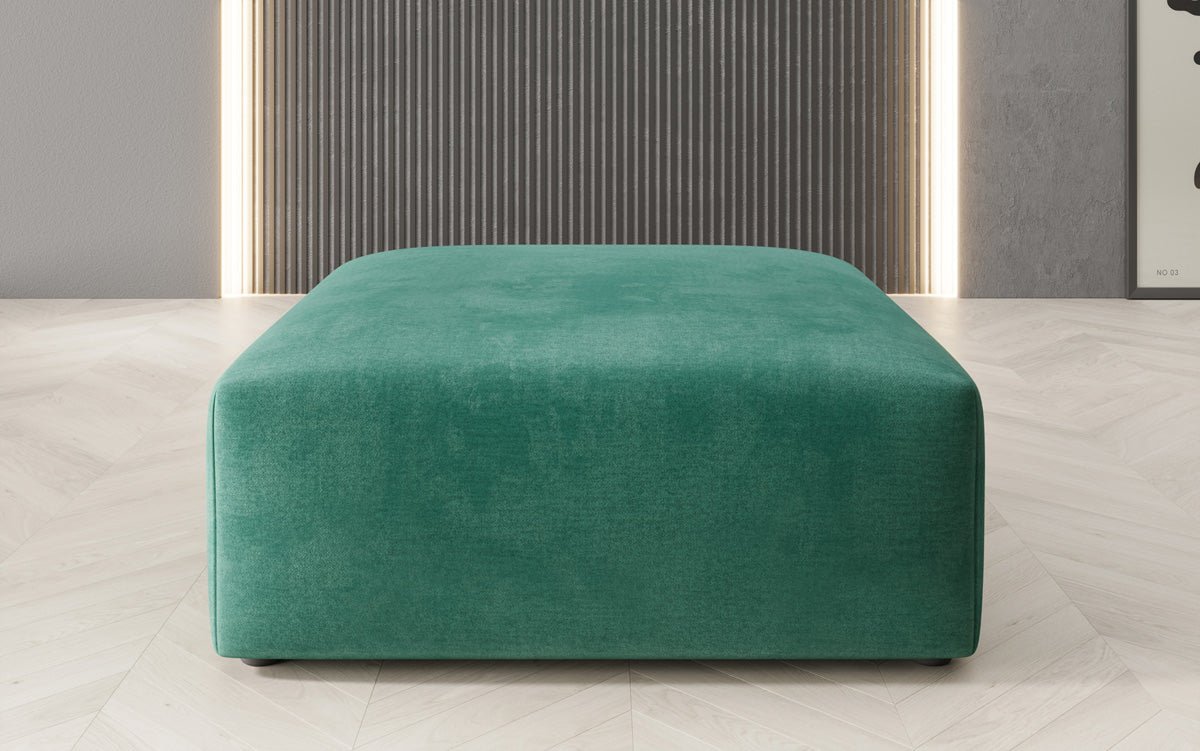 Eleganter Snug Samt Beistellhocker 80 cm – Komfortabler Moderner Design Pouf