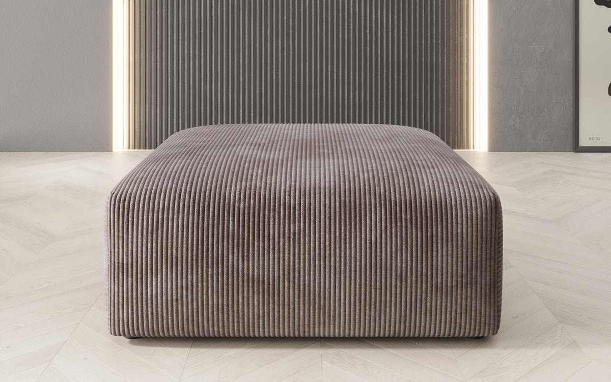 Snug 80 cm Luxus Cord Beistellhocker – Weicher, Vielseitiger Sitzpouf für Modernes Wohnen