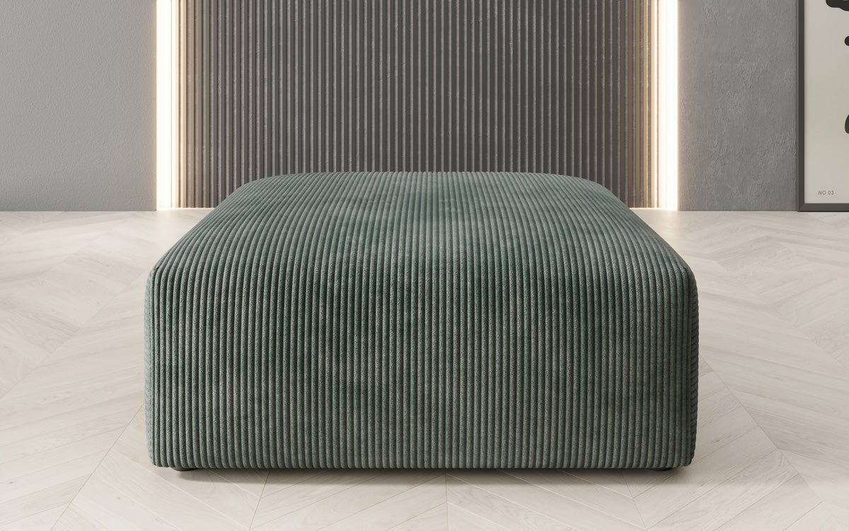 Vielseitiger Snug Beistellhocker: Komfortabler Cord-Pouf, 80cm Durchmesser, Modernes Design