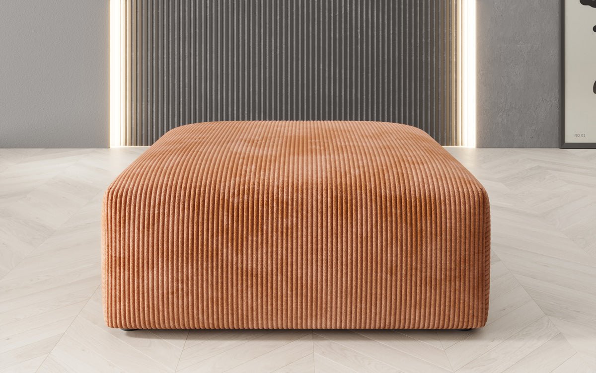 Snug 80 cm Luxus Cord Beistellhocker – Weicher, Vielseitiger Sitzpouf für Modernes Wohnen