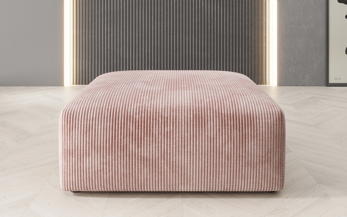 Vielseitiger Snug Beistellhocker: Komfortabler Cord-Pouf, 80cm Durchmesser, Modernes Design